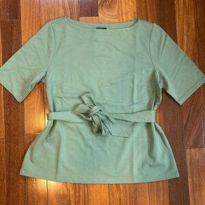NWT Boatneck Tie Waist Top